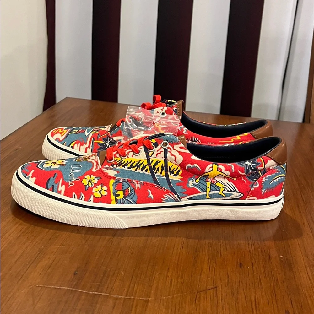 Polo Ralph Lauren Thornton III Shoes Sneakers Aloha Hawaii Surf new Mens Size 12